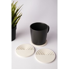 Dekoratif Beton Bardak Altlığı 3'lü, Dekoratif Tabak, Minimal Bardaklık