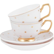 Ivory Polka Gold 2 Li Kahve Fincanı