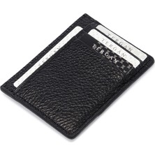 Tergan Siyah Deri Unisex Kredi Kartlık - S1KK00001676-A41