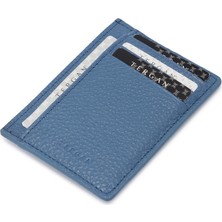Tergan Mavi Deri Unisex Kredi Kartlık - S1KK00001676-I6T