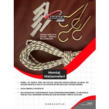 Kedi Balkon Güvenlik Filesi – 2 M Yükseklik | Metreyle Kesim | 3 mm Ip, 3.5x3.5 cm Göz Aralığı + Montaj Aparatları (Siyah)