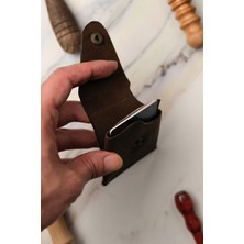 El Yapımı Hakiki Deri Minimal Kartlık - Modern Kartlık