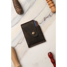 El Yapımı Hakiki Deri Minimal Kartlık - Modern Kartlık