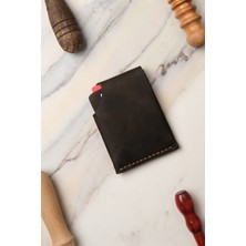 El Yapımı Hakiki Deri Minimal Kartlık - Modern Kartlık