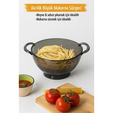 Akrilik Füme Makarna Süzgeçi & Sebze Meyve Süzgeçi