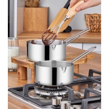 Çelik 2 Li Kaçerola Sosluk Sütlük 14CM