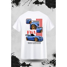 Suzuki Cappuccino Sırt Baskılı Unisex T-Shirt/tişört