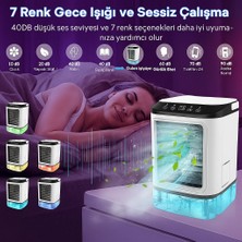 Işıklı Hava Nemlendirici ve 3 Kademeli Soğutucu Fan