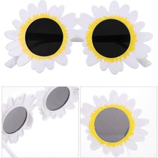 Beyaz Renk Papatya Şekilli Parti Gözlüğü 18X10 cm