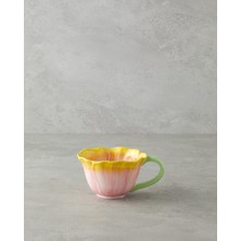 Flowerella Dolomite Kupa 250 ml Sarı-Pembe
