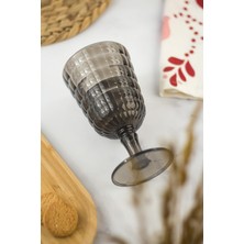 Allegra Füme 6’lı Kadeh Bardak Seti 750 ml Akrilik Malzeme - Cam Değildir Kırılmaya Dayanıklı