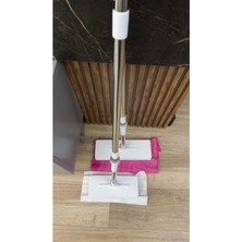 Mediterian Pratik Kıskaçlı Orta Boy Mop 26 cm, Temizlik Kolaylığı, Beyaz, Bez Atma Kilidi