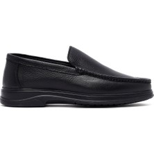 Erkek Siyah Deri Comfort Loafer 25SFD6763FT