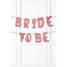 Bride To Be Banner Kırmızı Pembe Fiyonk Konsept Bride To Be Yazı Duvar Süsü