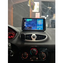 Renault Clio 3 Uyumlu Android 4 GB Ram 64 GB Dahili Hafıza 9inç Multimedya Kablosuz Carplay Geri Görüş Kameralı
