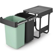 Brabantıa Sort&go Buılt–ın Dark Grey Çöp Kutusu 2X15LT (8710755232503)