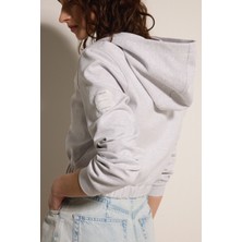 Babokah Fermuarlı Crop Teknik Sweatshirt