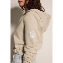 Babokah Fermuarlı Crop Teknik Sweatshirt