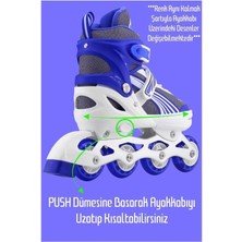 Ayarlanabilir-Işıklı-Tek Sıra ve Çift Sıra Kullanılabilen Paten 34-37 Numara
