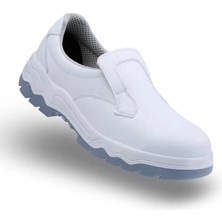 Mekap 060 S2 Iş Ayakkabısı Cilt Deri Suya Dayanıklı Çelik Burunlu Beyaz