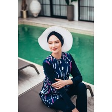 Electra Kadın Kısa Desenli Fermuarlı Tam Kapalı Tesettür Mayo 3'lu Set
