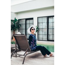 Electra Kadın Kısa Desenli Fermuarlı Tam Kapalı Tesettür Mayo 3'lu Set