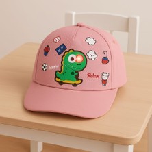 Dinozor Baskılı Işıklı Kız Çocuk Şapka
