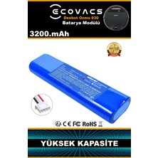 Ecovacs Deebot Ozmo 900 3200mAh Robot Süpürge Bataryası - Yüksek Yoğunluklu Li-ion Hücre