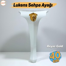 Lukens Sehpa Masa Ayakları 40 cm Beyaz Plastik Ayak Mobilya Zigon Çay Orta Sehpası Ayağı Sehpası