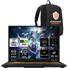 Asus Tuf Gaming F16 i7 14650HX RTX 5050 8GB Gaming Laptop 8GB RAM 2TB SSD 16" FHD+ 165Hz FreeDOS + Per4 Çanta FX608JHRRV048P304