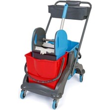 Mediterian Tekerlekli Yer Temizleme Arabası, kolay kullanım ve dayanıklı tasarım, set halinde