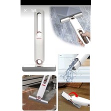 Mediterian Kendinden Sıkmalı Mini Temizlik Paspası, Çok Amaçlı ve Taşınabilir, Beyaz