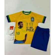 Dayıbalı Brezilya Pele 10 Kısa Kollu Çocuk Futbol Forması 4 Lü Set