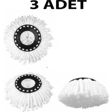 Mediterian Döner Başlıklı Mikrofiber Paspas Yedek Seti, Pratik ve Temizliğe Uygun Çözüm