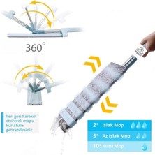 Mediterian Kendinden Sıkmalı Mikrofiber Temizlik Seti, Yedek Bez ile Pratik ve Hızlı Temizlik Çeşidi