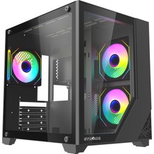 Strong Shadow 3x 120MM Rgb Reset Buton Mesh Matx Gaming Oyuncu Bilgisayar Kasası Powersız