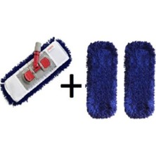 Mediterian Toz Toplama Orlon Mop Takımı 50cm + 2 Yedek, Temizlik İçin Uygun ve Güçlü Seçenek