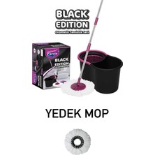 Parex Otomatik Temizlik Seti Kova ve Mop, Pratik ve Kolay Temizlik, Siyah, Türkiye Menşei