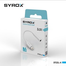 Syrox DT22L-A 3,5mm Jack Lightning Kulaklık Dönüştürücü,çevirici
