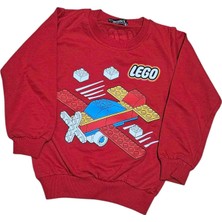 Minika LEGO Baskılı Erkek Çocuk Ön Arka Baskılı Mevsimlik Sweatshirt