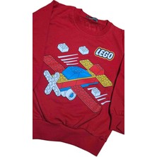 Minika LEGO Baskılı Erkek Çocuk Ön Arka Baskılı Mevsimlik Sweatshirt