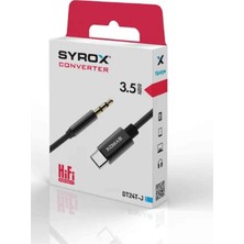 Syrox DT24L-J Lightning - 3.5mm Aux Ses Kablosu Dönüştürücü
