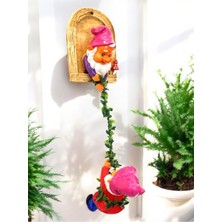 Tırmanan Şans Cüceleri Bahçe Balkon Duvar Süsü | Dayanıklı Polyester Malzeme | 2'li Biblo