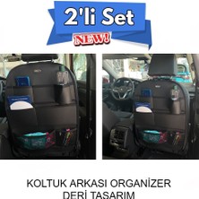 
bmw 1 Serisi 116  Uyumlu Deri Koltuk Arkası Organizer 2'li Set Düzenleyici Siyah Autogoodstore