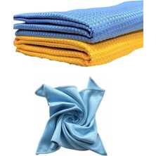 Mediterian Yumuşak Mikrofiber Temizlik Bezi 2'li Set 50x40cm, Hassas Temizlik İçin