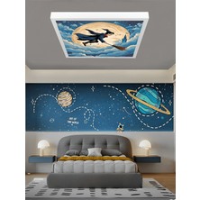 Gökyüzü Panel Harry Potter LED Avize, 60 x 60 Genç Odası LED Lamba, 60W, Beyazı Işık, Harry Potter Çocuk Odası Lamba