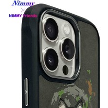 iPhone 16 Pro Max Uyumlu Magsafe Özellikli Gerçek Nakış İşlemeli Kurt Desenli Dazzling  Kılıf