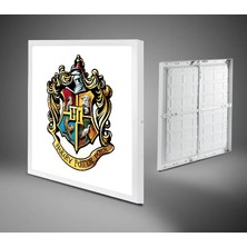 Harry Potter Logo  Avize, 60X60 Kare Modern Çocuk Odası Avize, 60WATT, LED Işık, Tavan Lambası, Yeni