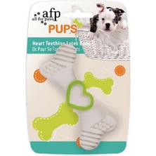 Afp Pups-Heart Teething Lateks Kemik Yavru K.yeşil Drstr