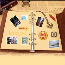 Deri Kapaklı Vintage Defter Vip Kalem Hediyeli Kraft Sayfa Günlük Not Ajanda Anı Hatıra Defteri